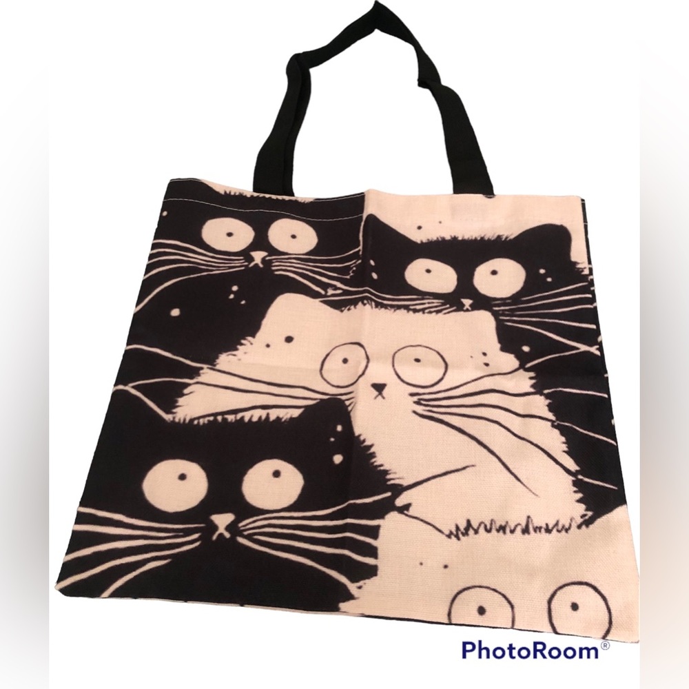 Fabric Cat Tote Bag